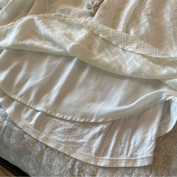 Anthropologie One September Attylie Cream Embroidered Peasant Top Small - Picture 9 of 13